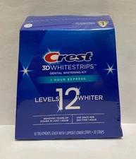 Crest 3D Whitestrips 1 Hour Express - Levels 12 - 10 Treatments EXP: 02/2026