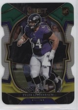 2022 Panini Select Concourse Green & Yellow Prizm Die-Cut Tyler Linderbaum 0e50