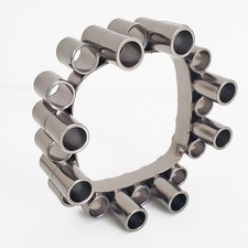 Mawi of London GunMetal Stacked Tube Bangle NWOT