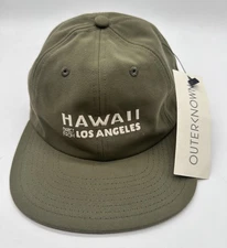 NEW Outerknown x Tom Blake Hawaii Snap Back Hat Cap Green NWT FREE Shipping