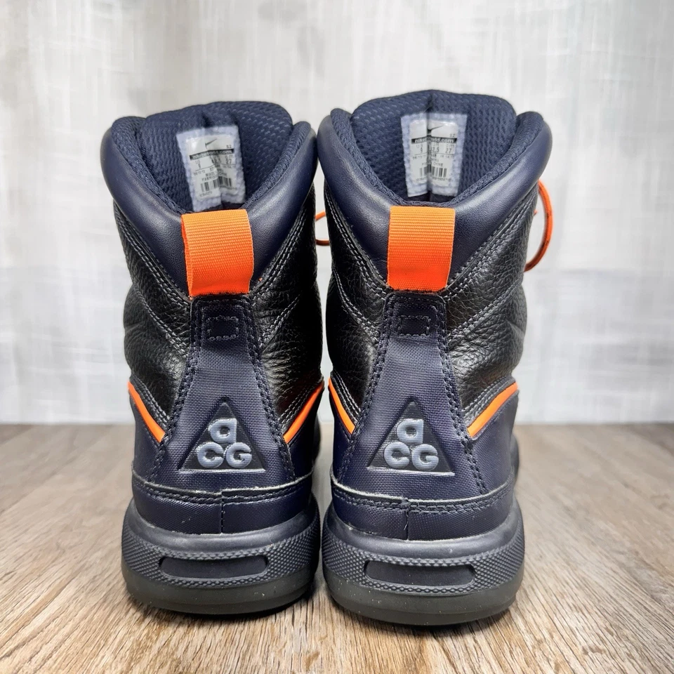 Туристические ботинки Nike ACG Woodside 2 Duck мужские 9 черные оранжевые водонепроницаемые б/у в отличном состоянии - Изображение 4 из 4