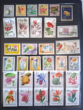 31 Flowers Stamp Lot for Collectors or Crafting All Different