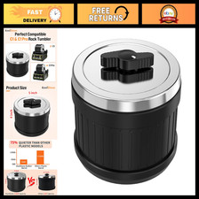 Large Capacity Rock Tumbler Barrel 2.5 lbs, Rubber, Leak-Proof Lid, 5x4 Inch