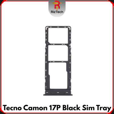 Für Tecno Camon 17P Ersatz Sim Tray Halter Slot (schwarz) - UK Verkäufer