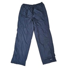 Vintage Nike Women  s Track Pants L Blue Ankle Zipper Pull-On Windbreaker Draw