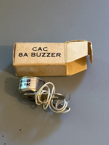CAC 8A Buzzer 6-12 VAC Vintage Alarm Signal Original Boxed Part New Old Stock
