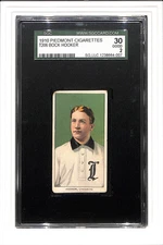 1909-1910 T206 Bock Hooker SL SGC 2 Piedmont