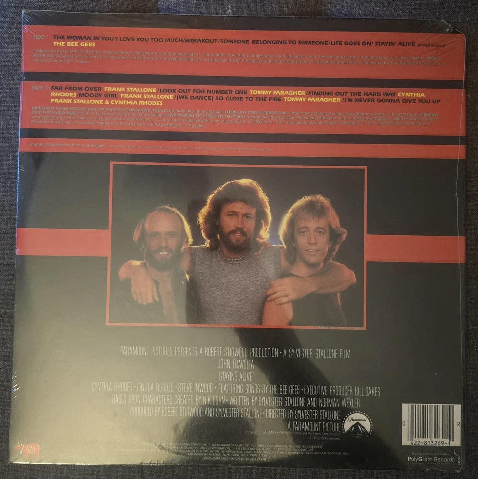Various - Staying Alive Soundtrack LP 813 269 (Sealed) - Image 3 of 4