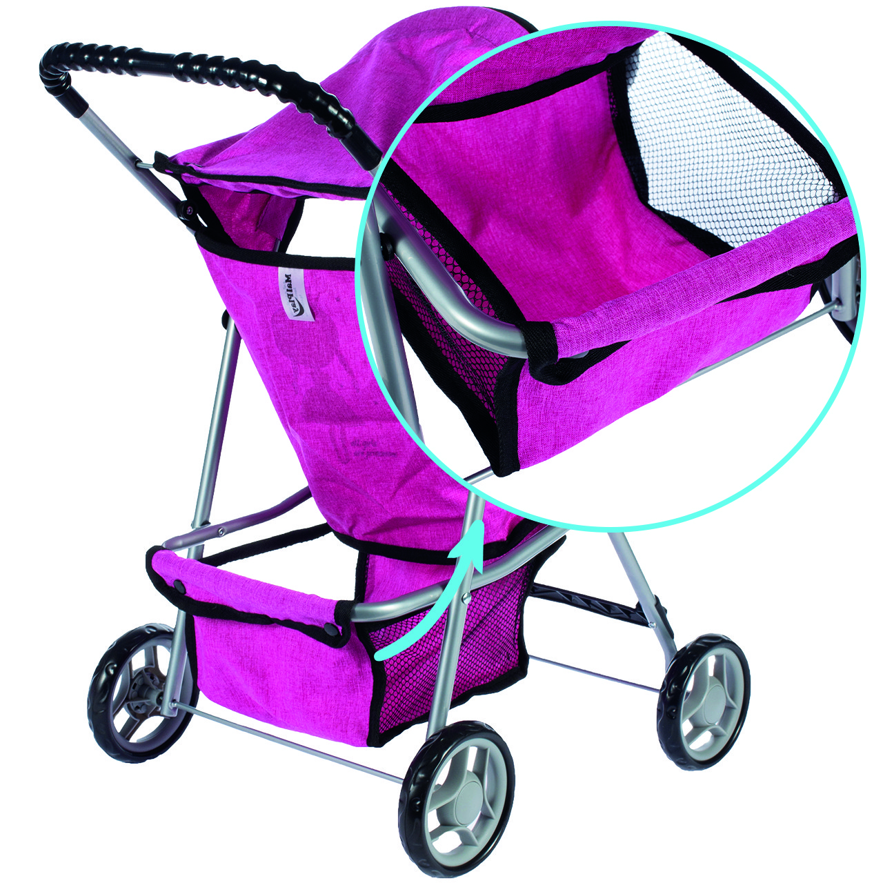 Passeggino per bambole MalPlay Little Princess passeggino bambole pieghevole ... foto 5