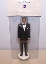 Wilton African American Groom Wedding Cake Topper - New