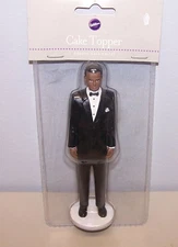 Wilton African American Groom Wedding Cake Topper - New
