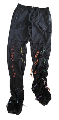 EPTM Multi-Color Bungee Cord Jogger Pants Streetwear Diagonal Pocket Size XL 36