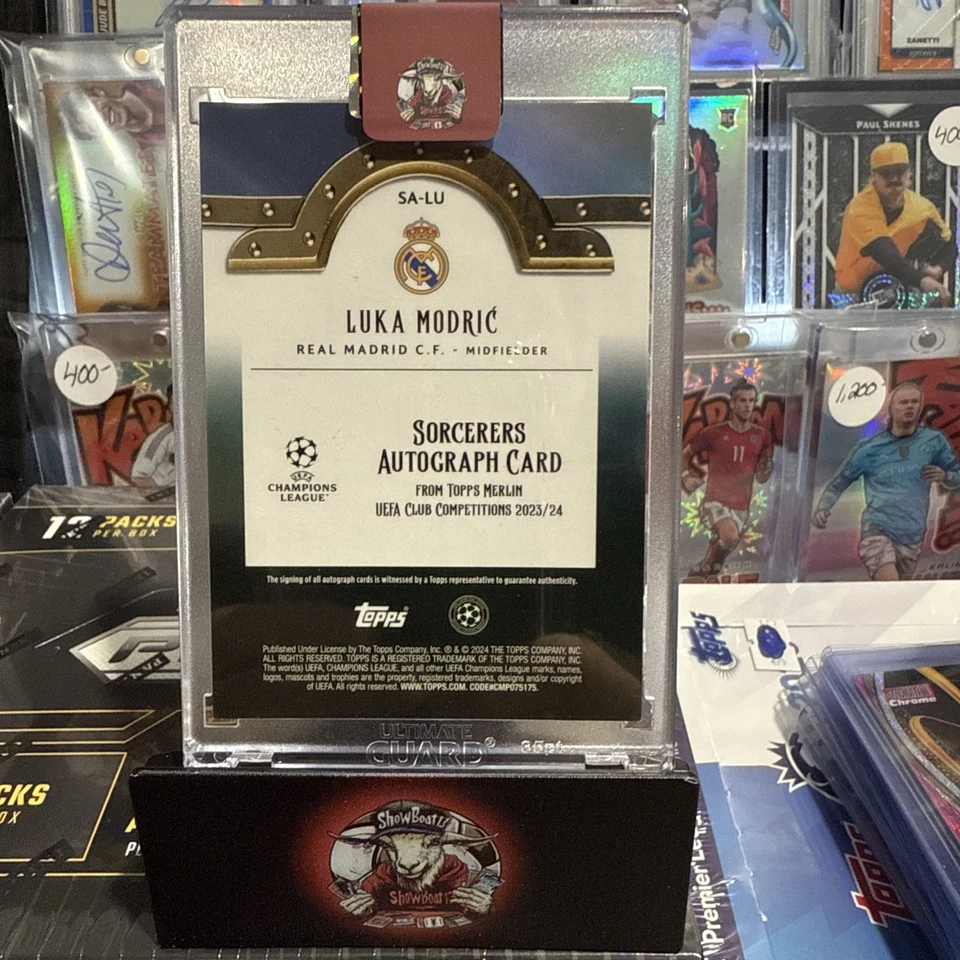 2024 Topps Merlin Sorcerers’s Autograph Black 8/10 Luka Modric Real Madrid - Image 3 of 3