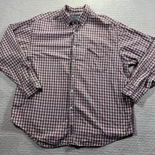 ABERCROMBIE FITCH - Vintage Big Red Plaid Button-up Oxford Shirt, Mens LARGE