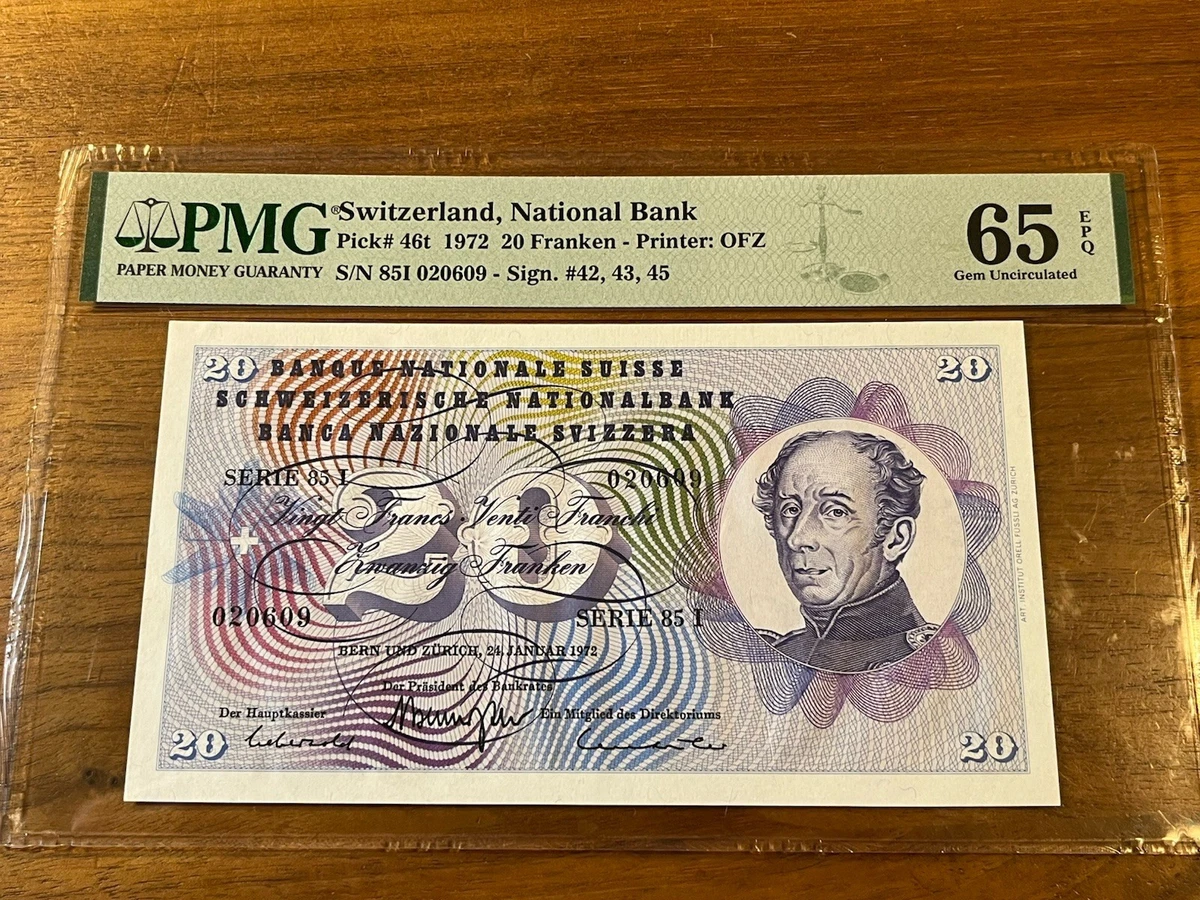 PMG Swiss Paper Money for sale | eBay