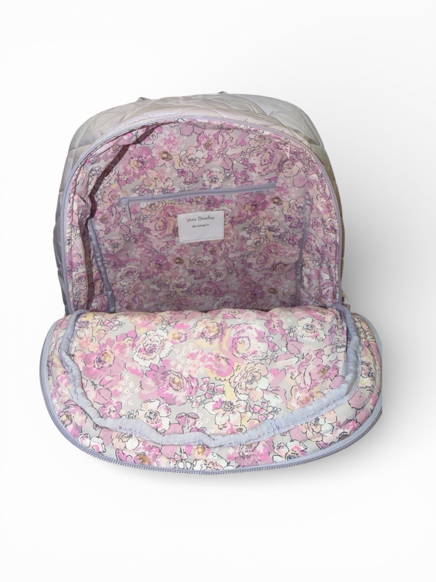 Vera Bradley Large Essential Backpack Lavender Pearl School Travel Laptop Bag new Vera Bradley  main image 3