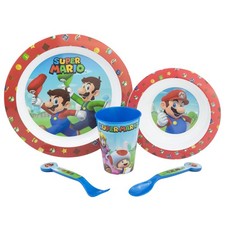 Nintendo Super Mario 5teiliges Kinderset, BPAfrei, mit tiefem Teller, Speiset...