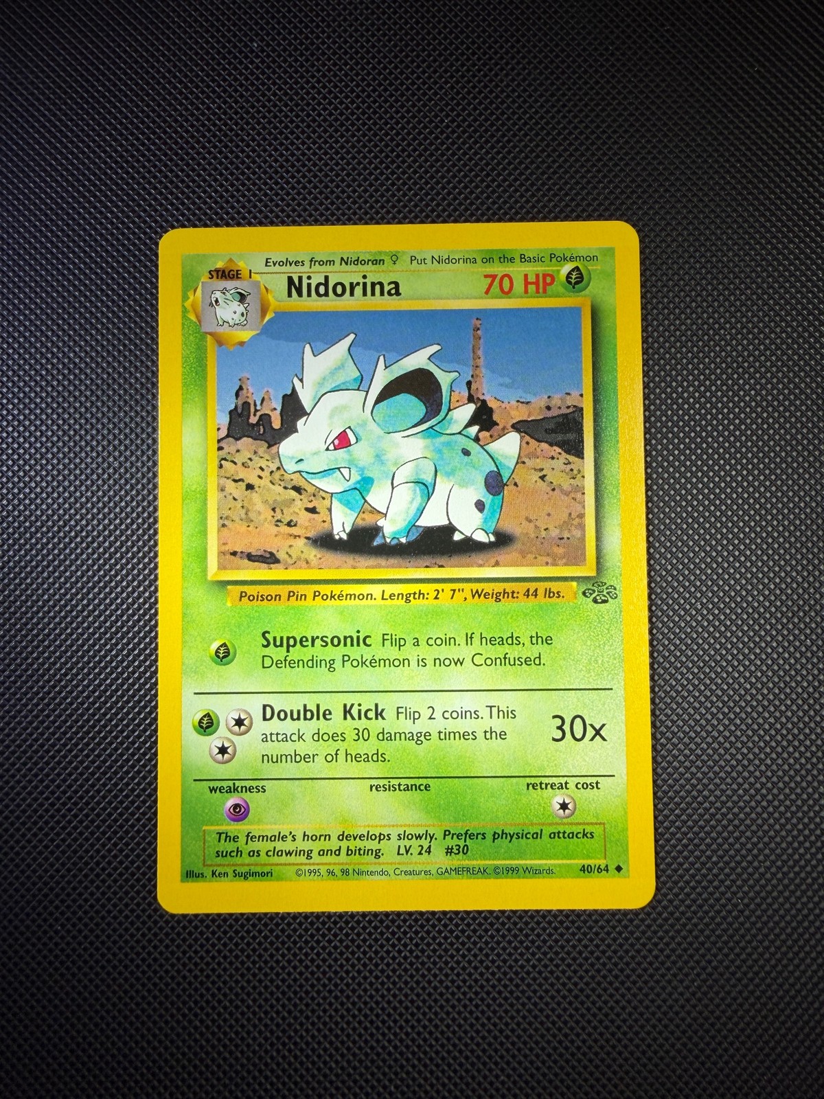 NIDORINA 40/64 UNCOMMON JUNGLE POKEMON UNLIMITED NM