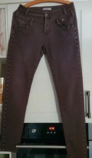 Tredy Damen Hose mit Nieten, Knopfverschluss,...