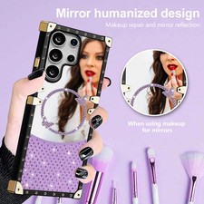 Glitter Diamond Mirror Butterfly Case Flash Shockproof Cover For Various Phone