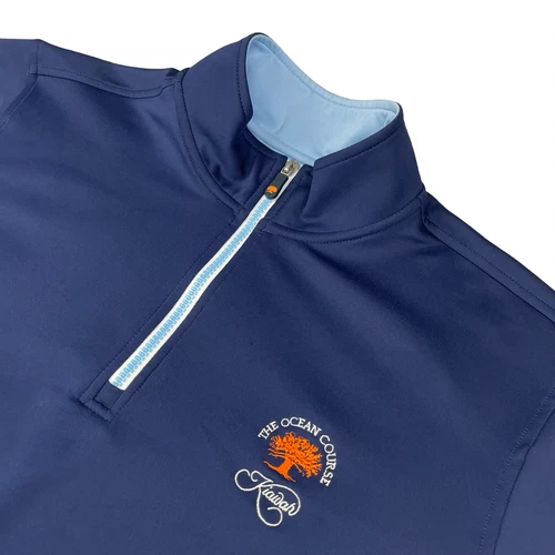Kiawah Ocean Course x Fairway & Greene Men’s 1/4 Zip Pullover Navy Blue • Large