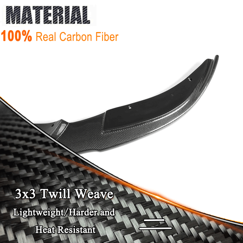 For BMW 5 Series F10 M5 Sedan 2012-16 REAL Carbon Fiber Front Bumper Lip Spoiler - Picture 8 of 10