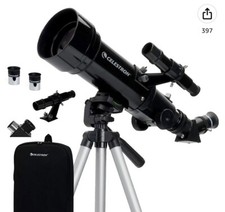 Celestron 21035 Portable 70mm Travel Scope Refractor - Black