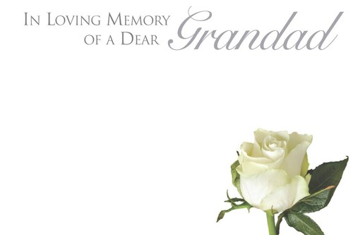ShredAstic®️GRANDAD small FUNERAL MEMORIAL Florist Flower Message Cards 6x9cm - Picture 2 of 15