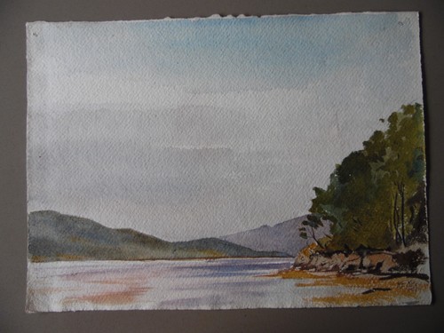 3 Scottish Loch Views , 1927 M E Mills Original Antique Watercolours - Picture 5 of 8