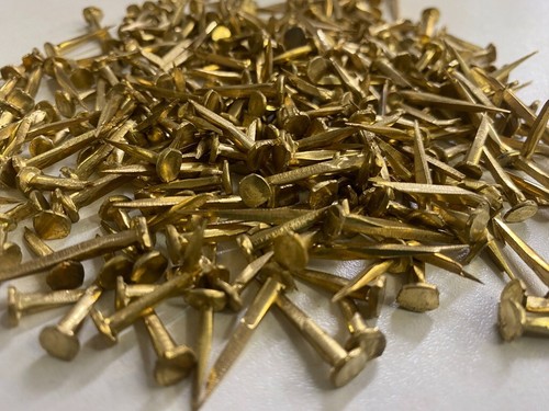Mixed In The Pack Fine Cut Brass Tacks Nails Pins Solid 10mm - 25mm boat 200g - Picture 19 of 24