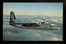 Aviation Airplane Airline postcard Aviation World #F-002 Swift Aire Fokker F27