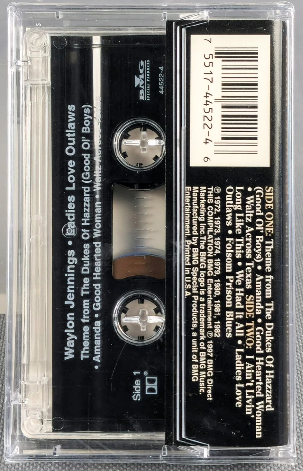 Waylon Jennings “Ladies Love Outlaws” Sealed Cassette BMG Special Products 1997 - Image 2 of 4