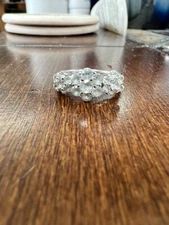 Lab Created White Sapphire Flower Ring Sterling Silver