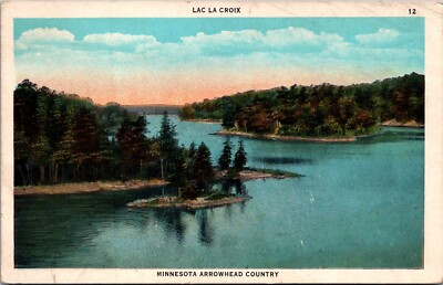 View of Lac La Croix, Minnesota Arrowhead Country Vintage Postcard U72