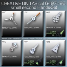 HANDS SET: CREATIVE SMALL SECOND FOR MOVEMENT ETA UNITAS 6497/98 6 DIFFERENT