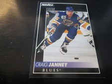 CRAIG JANNEY    (st. louis blues - C)   1992/93   pinnacle  card #196  mint
