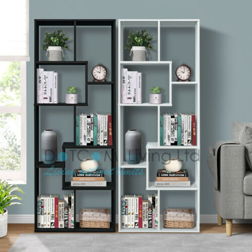 LvDon Bookcase Book shelf Shelving Display Unit Rack Storage Shelves Cabinet - Afbeelding 1 van 14