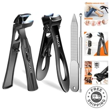 Toenail Clippers for Thick Nails for Seniors, Angled Head Long Handled Toe Na...