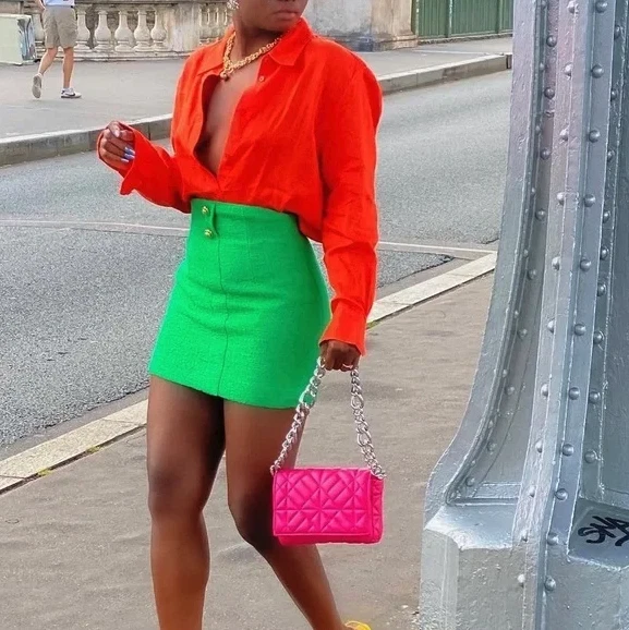 Green mini on sale skirt womens