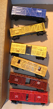Lot of 6 Vintage HO Scale Stock Cars Missing Some Trim Parts and Wear