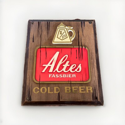 Vintage Altes Fassbier Cold Beer - Faux Wood Sign 24x20 Inches  