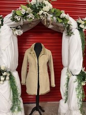 Bhs Beige Sheep Skin Like Very Soft Coat Size M New