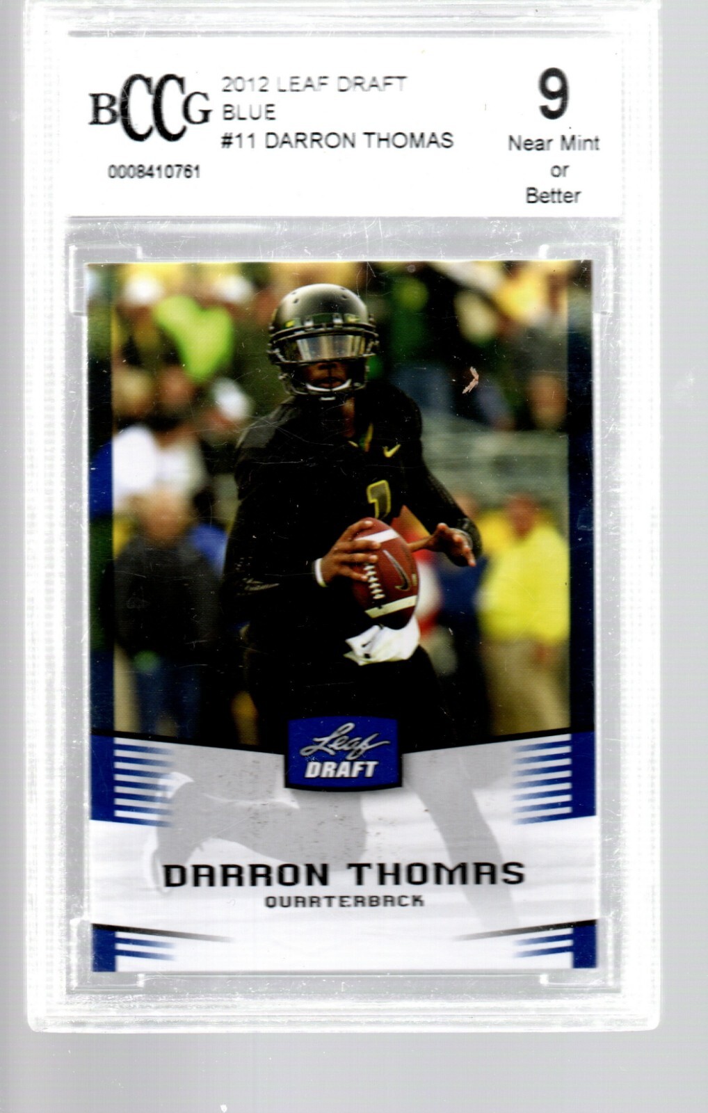 2012 Leaf Draft Blue #11 Darron Thomas BCCG 9 Near Mint or Better