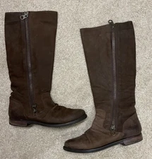 Steve Madden Women’s Size 8.5 Brown Linderr Nubuck Zipper High Boots