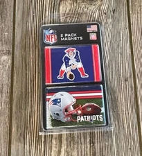 Brand New in Package New England Patriots 2 Pack of Team Logo Magnets