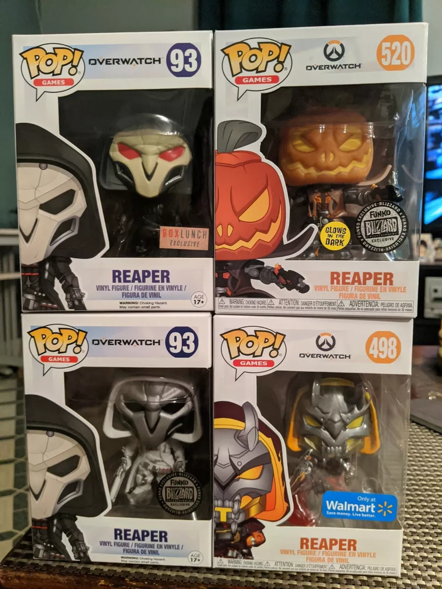 Overwatch Funko Pop Set Of 4 Reaper exclusive Box lunch