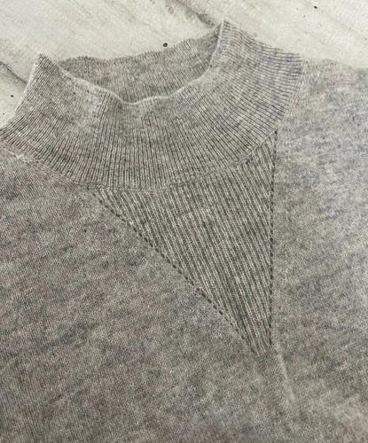 Maglione Pullover 100% Puro Cashmere Donna The Izzat Tg. M Kasmir Women Grigio - Foto 5 di 10