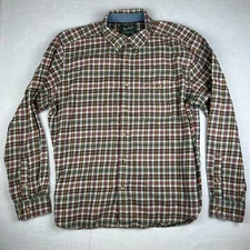 Woolrich Men Size XL Plaud Multi-Color Button Down Cotton Flannel Shirt 6280