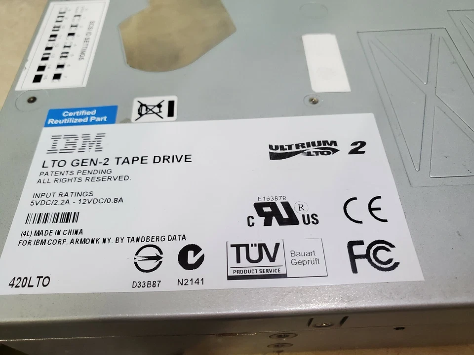 IBM/Tandberg 23R3248 LTO2 HH 200/400 Internal SCSI Tape Drive  AS IS UNTESTED  - Image 4 of 4
