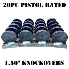 20pc Coin Challenge Knockovers 1.50" - Steel Shooting Targets for .22LR Rimfire